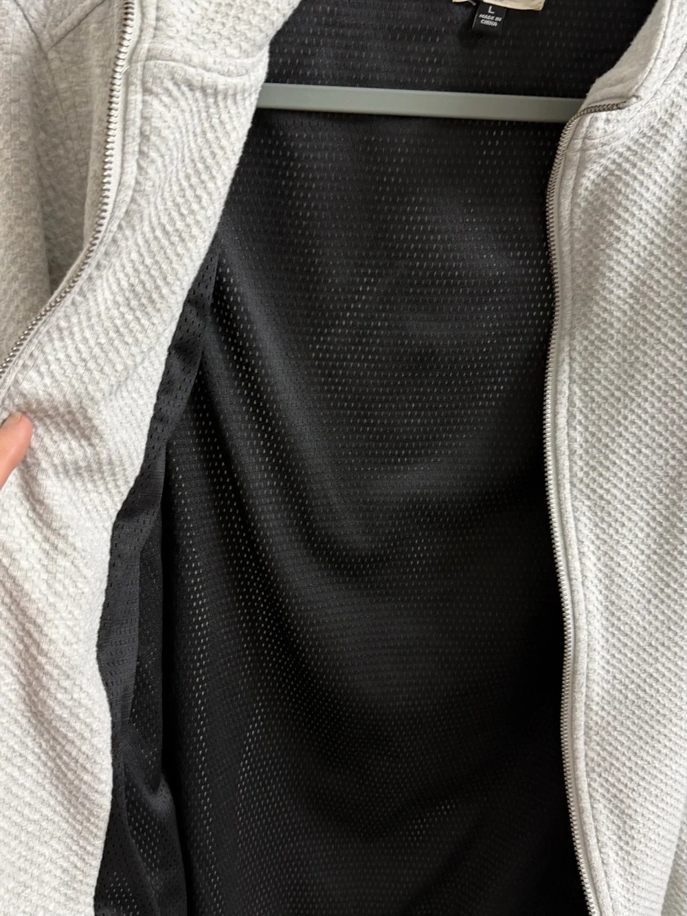 Light Gray Zip-Front Utility Jacket - Men’s
